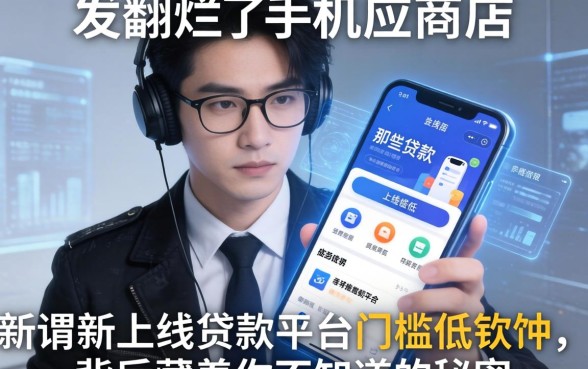 我翻烂了手机应用商店，发现那些所谓新上线贷款平台门槛低的软件，背后藏着你不知道的秘密