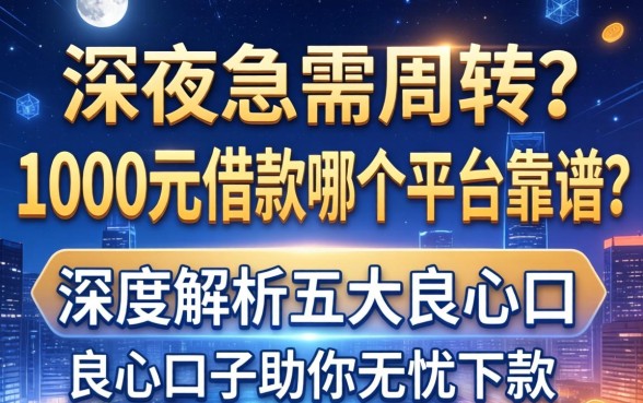 深夜急需周转？1000元借款哪个平台靠谱？深度解析五大良心口子助你无忧下款