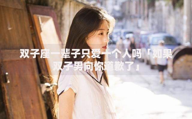 双子座一辈子只爱一个人吗「如果双子男向你道歉了」