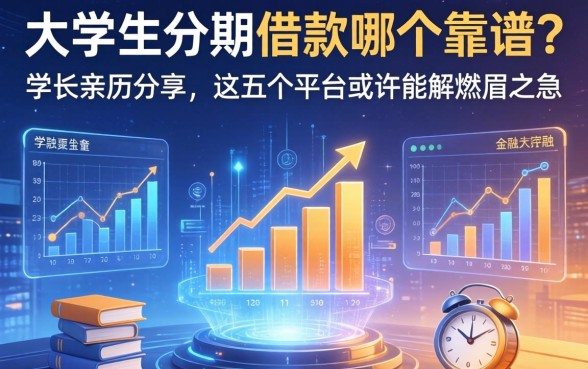 大学生分期借款哪个靠谱？学长亲历分享，这五个平台或许能解燃眉之急