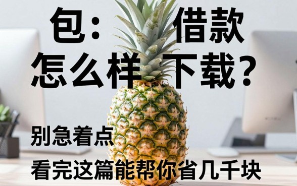 菠萝包借款怎么样下载？别急着点，看完这篇能帮你省几千块