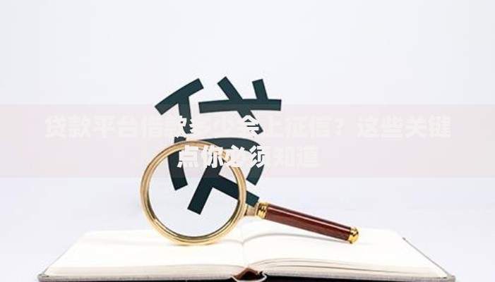 贷款平台借款多少会上征信？这些关键点你必须知道