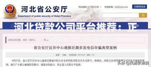 河北贷款公司平台推荐：正规渠道与选择攻略