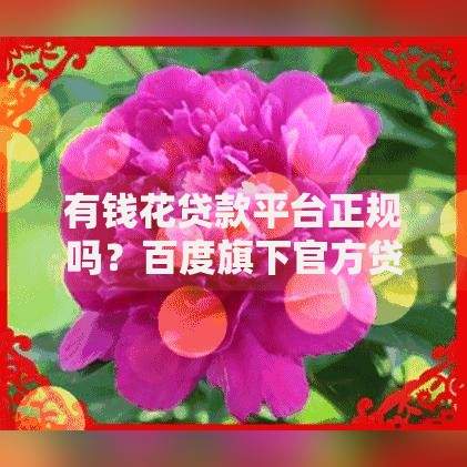 有钱花贷款平台正规吗？百度旗下官方贷款资质全解析
