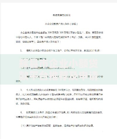 辉县市企业小额贷款平台推荐及申请指南