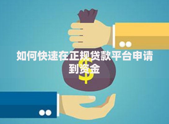 如何快速在正规贷款平台申请到资金