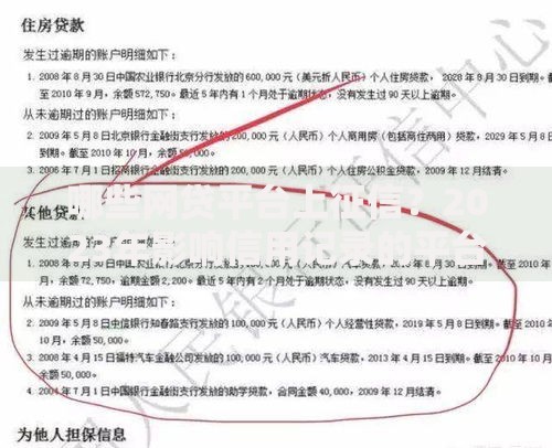 哪些网贷平台上征信？2023年影响信用记录的平台名单