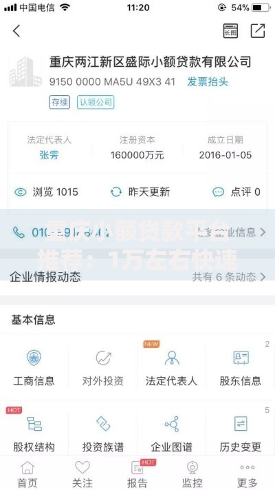 重庆小额贷款平台推荐：1万左右快速借款指南