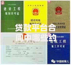 贷款平台合同中哪些约定无效？这些条款不受法律保护