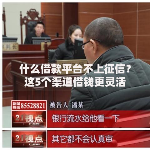 什么借款平台不上征信？这5个渠道借钱更灵活