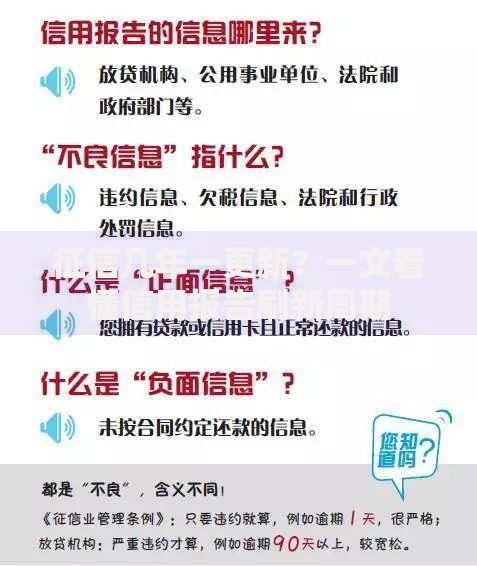 征信几年一更新？一文看懂信用报告刷新周期