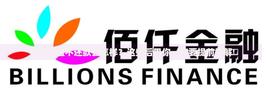 佰仟一直不还款会怎样？这些后果你一定要提前了解