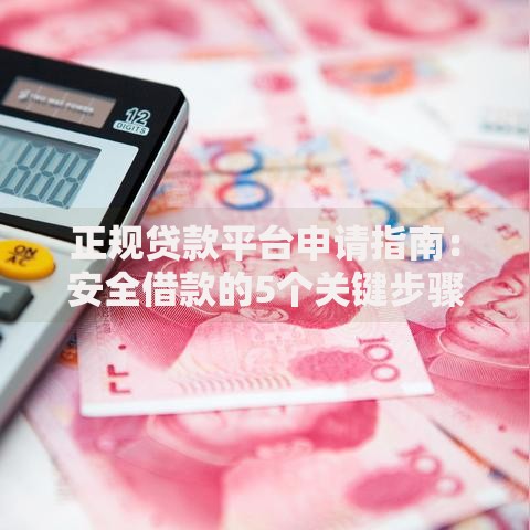 正规贷款平台申请指南：安全借款的5个关键步骤