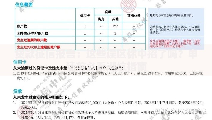 贷款征信报告：这些误区你中招了吗？申请前必看避坑指南