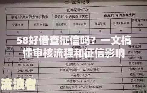 58好借查征信吗？一文搞懂审核流程和征信影响