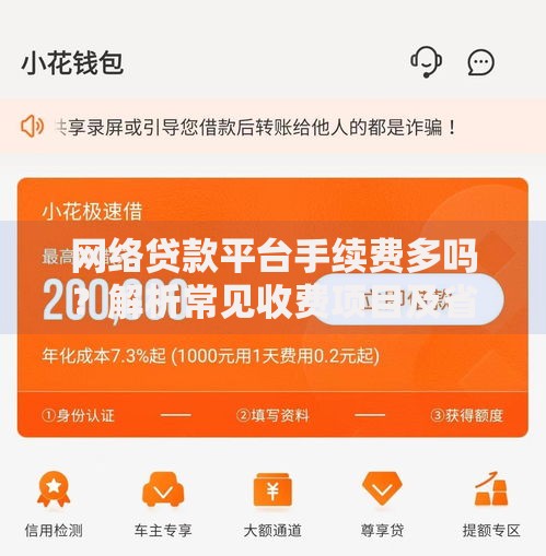 网络贷款平台手续费多吗？解析常见收费项目及省钱技巧