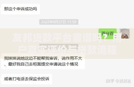 友邦贷款平台靠谱吗？用户真实评价与贷款流程解析