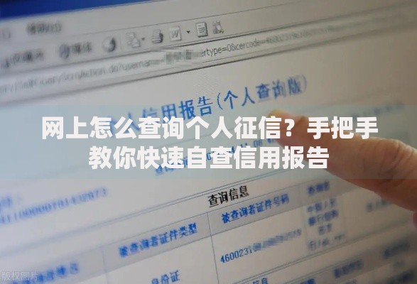 网上怎么查询个人征信？手把手教你快速自查信用报告