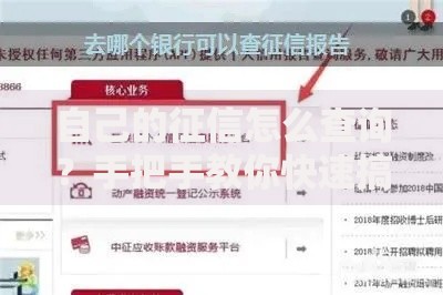 自己的征信怎么查询？手把手教你快速搞定