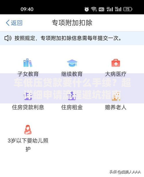 车低压贷款要什么手续？超详细申请流程避坑指南
