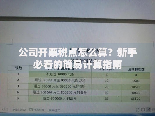 公司开票税点怎么算？新手必看的简易计算指南