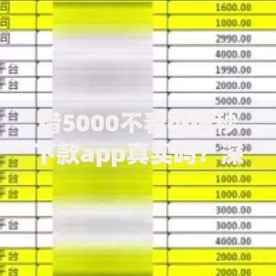 借5000不看征信秒下款app真实吗？深度测评与避坑指南