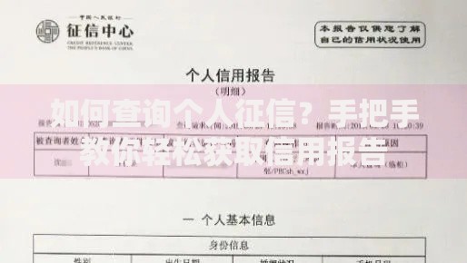 如何查询个人征信？手把手教你轻松获取信用报告