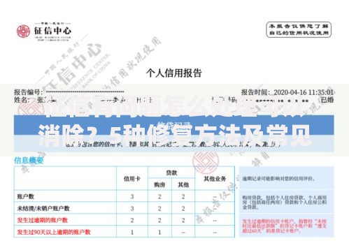 征信有问题怎么处理可以消除？5种修复方法及常见疑问解答