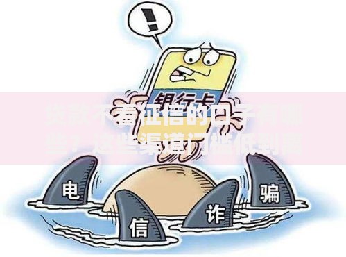 贷款不看征信的口子有哪些？这些渠道门槛低到离谱！