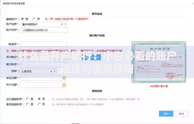 什么是开户银行：小白必看的账户选择与使用指南
