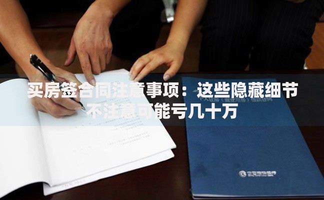 买房签合同注意事项：这些隐藏细节不注意可能亏几十万