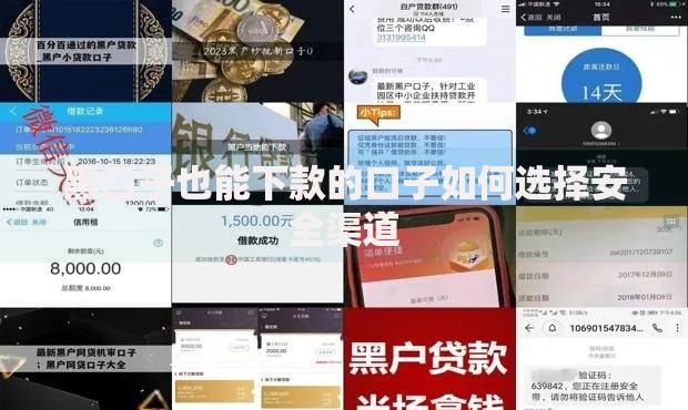 黑口子也能下款的口子如何选择安全渠道