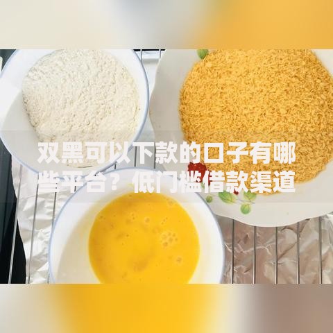 双黑可以下款的口子有哪些平台？低门槛借款渠道解析