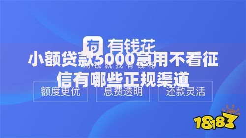 小额贷款5000急用不看征信有哪些正规渠道
