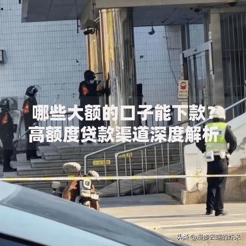 哪些大额的口子能下款？高额度贷款渠道深度解析
