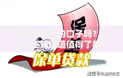 有保单借款的口子吗？这些正规渠道值得了解