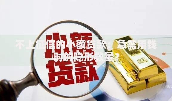 不上征信的小额贷款：急需用钱时的隐形救星？