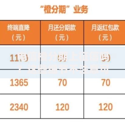 电信橙分期上征信吗？这些细节不注意可能影响信用！