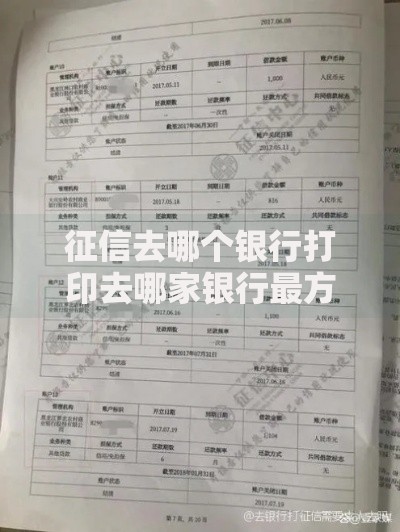征信去哪个银行打印去哪家银行最方便？一文说清流程和注意事项