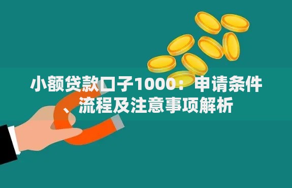 小额贷款口子1000：申请条件、流程及注意事项解析