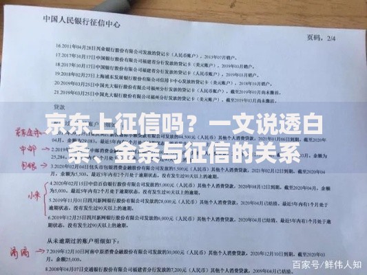 京东上征信吗？一文说透白条、金条与征信的关系