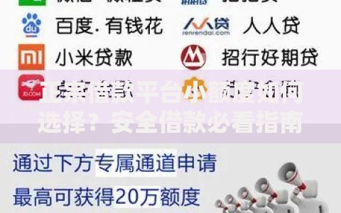 正宗借款平台小额度如何选择？安全借款必看指南
