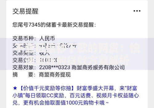 不查征信秒下款的网贷：快速到账的贷款方案解析