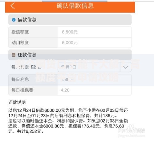 哪个网贷口子能下大额？高额度平台申请攻略