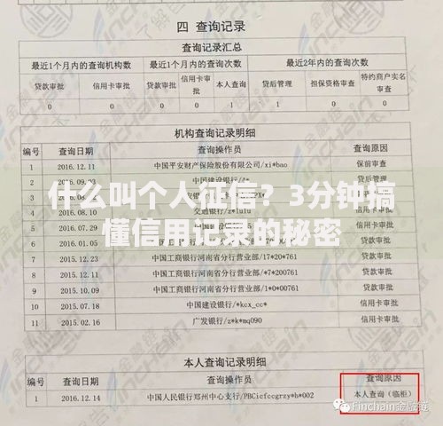 什么叫个人征信？3分钟搞懂信用记录的秘密