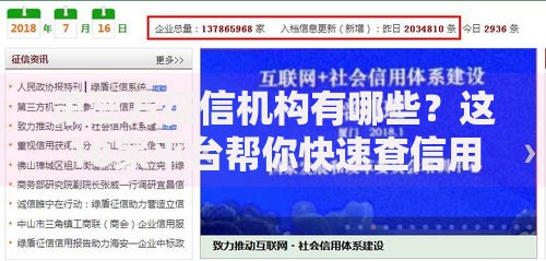 第三方征信机构有哪些？这10家平台帮你快速查信用