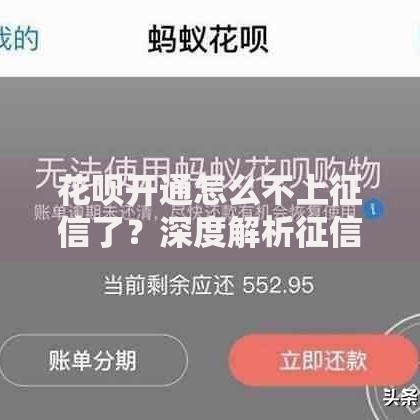 花呗开通怎么不上征信了？深度解析征信上报规则