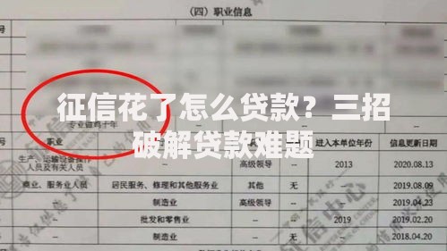 征信花了怎么贷款？三招破解贷款难题