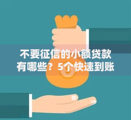 不要征信的小额贷款有哪些？5个快速到账的应急选择