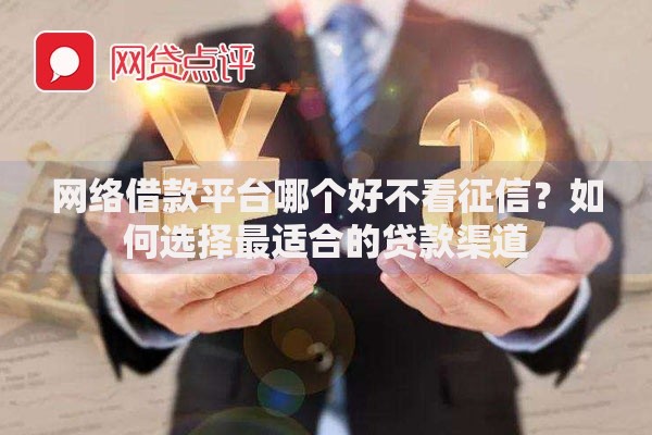 网络借款平台哪个好不看征信？如何选择最适合的贷款渠道